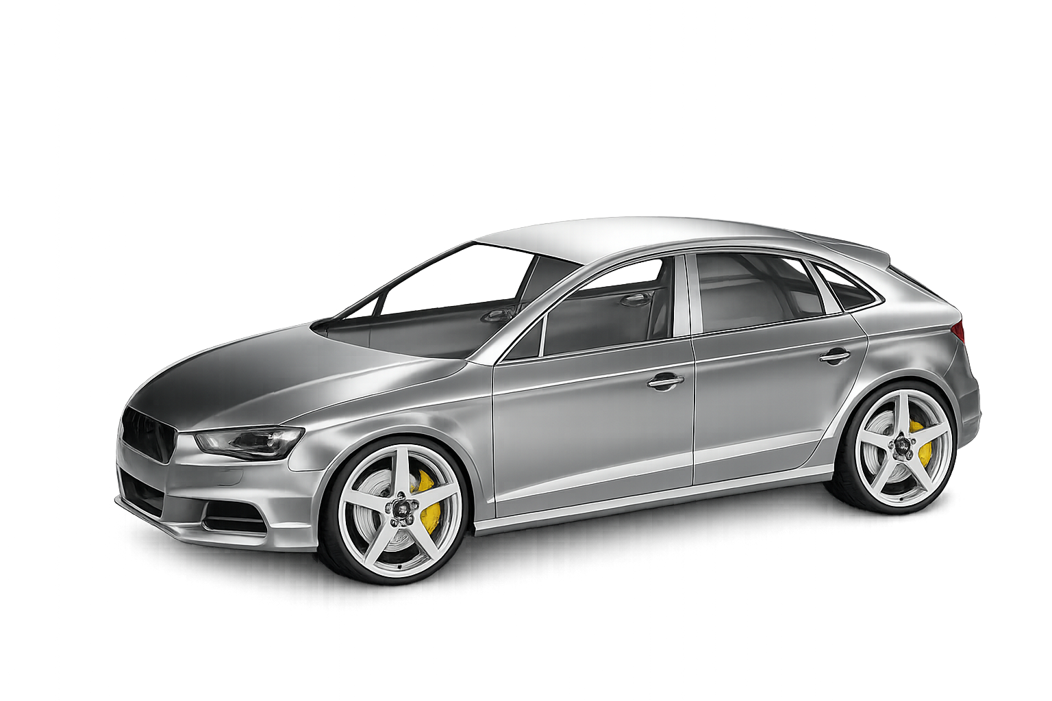 Depois: carroceria com roda e pinça